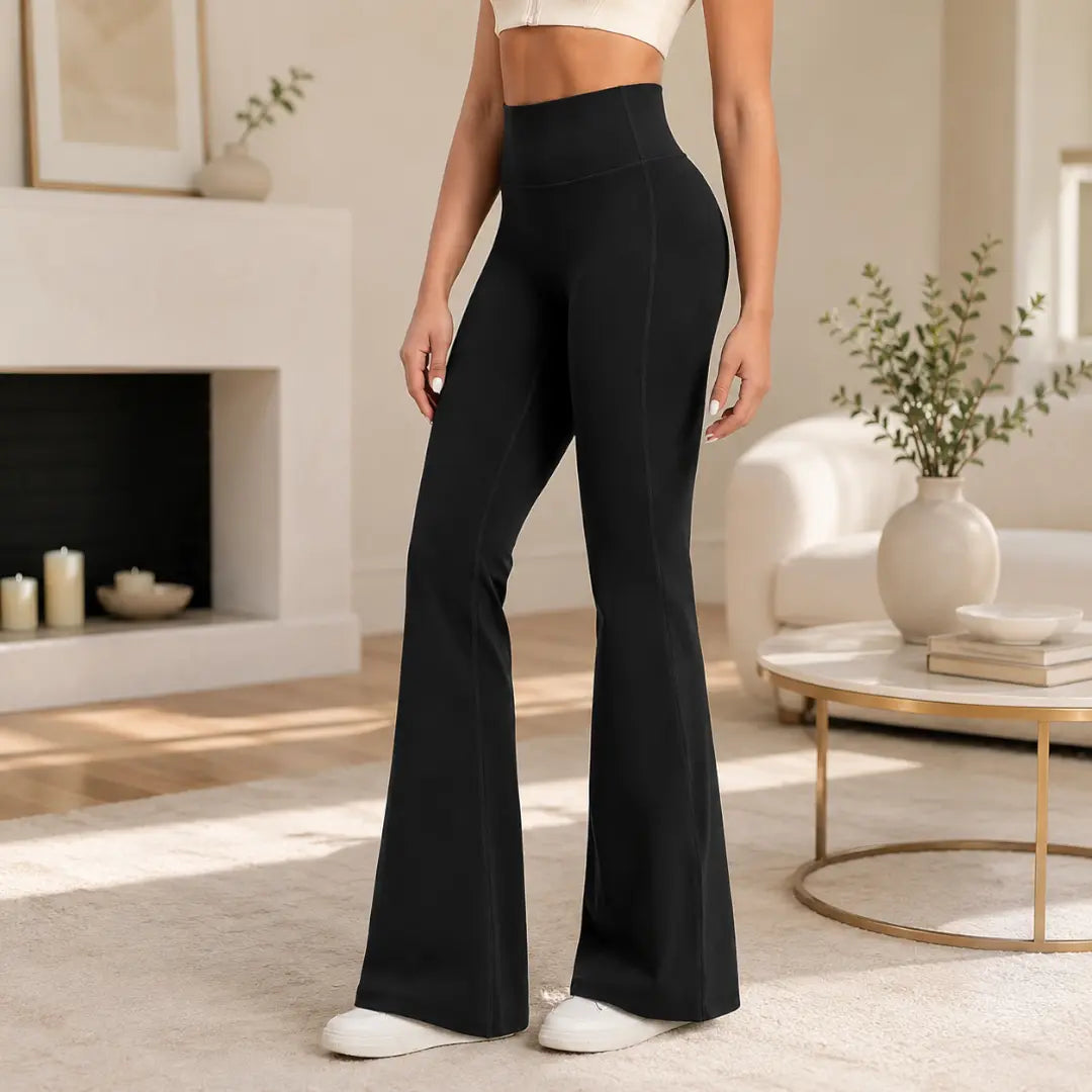 Naked High Waisted Pants | Waist Cinching Fit | Hip Lifting Yoga Pants | Elastic Bell Bottom Pants Jumartins