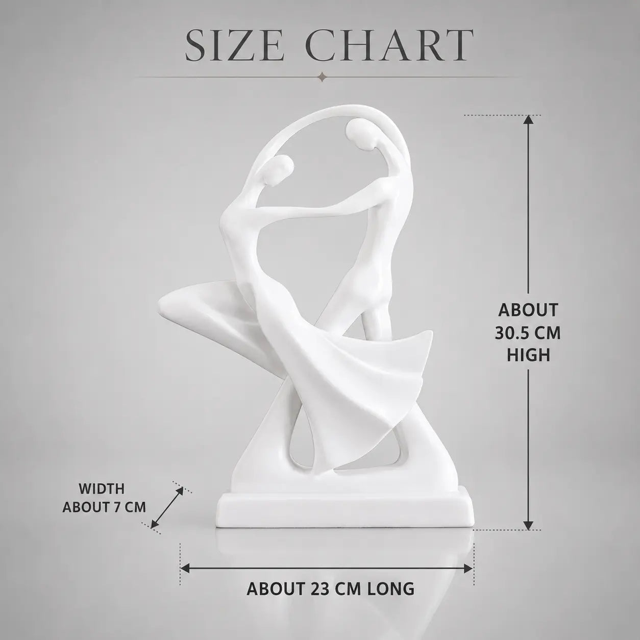 Abstract Dancer Sculpture | Couple Dance Ornament | Modern Desktop Decor | Shelf Accent | Home Office Table Figurine Jumartins