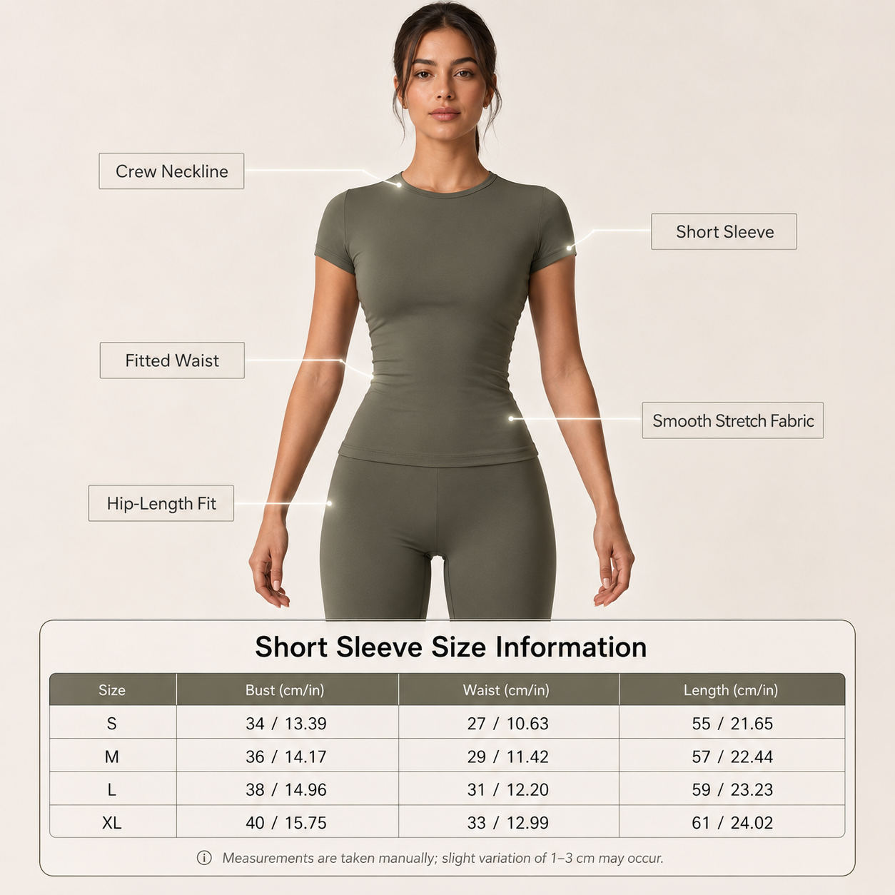 Women Short Sleeve Workout Top | Fitted Crew Neck Yoga Shirt | Stretch Running Tee for Gym and Daily Wear
