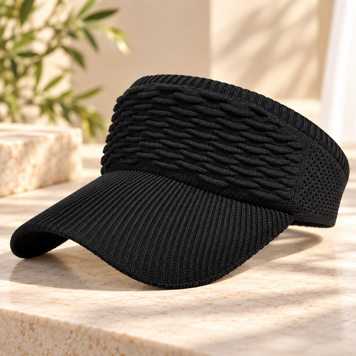 Women’s UV Sun Visor Hat, Breathable Visor Cap, Adjustable Open Top Sun Hat, Ponytail Beach Hat, Lightweight Summer Headwear