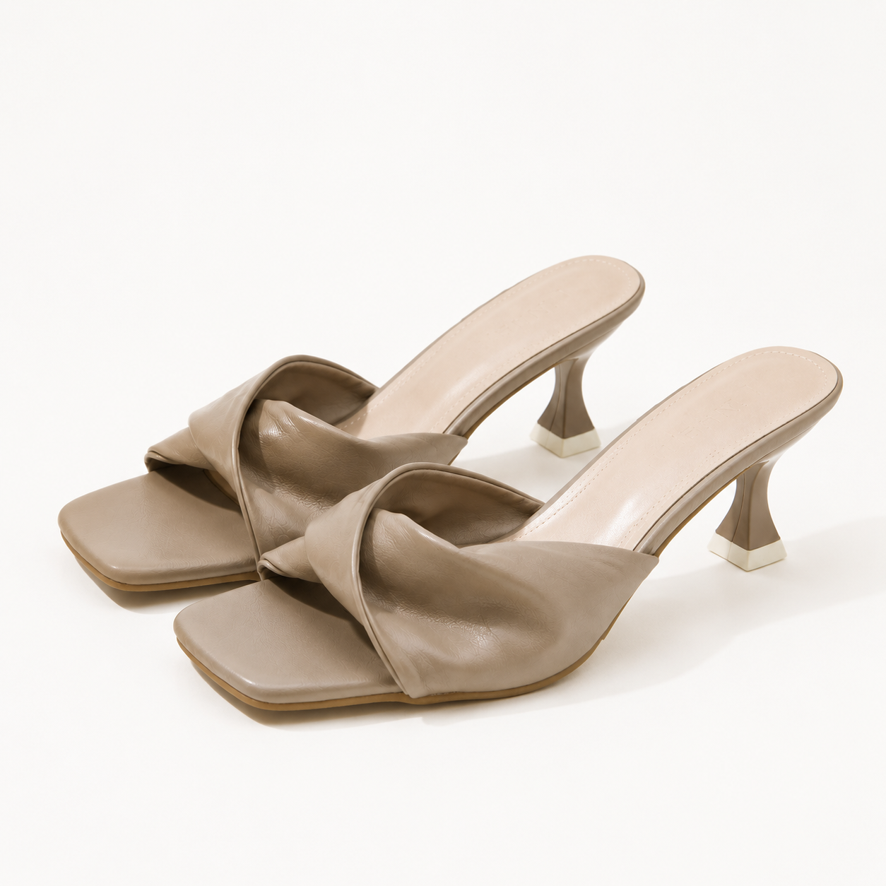 Minimalist Kitten Heel Sandals Women Square Toe Slip On Mules Elegant Low Heels Dress Shoes Casual Summer Footwear | Chic Office Shoes