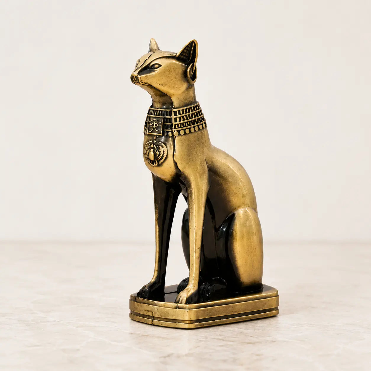 Metal Cat Statue Regal Feline Figurine Decorative Shelf Accent Home Office Table Ornament Gift Jumartins