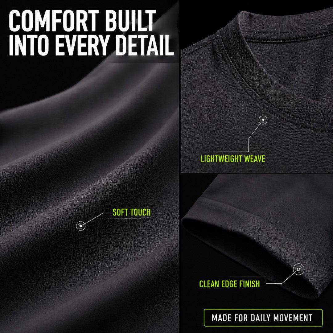 Men's Quick Dry Sport T Shirt | Breathable Lightweight Workout Top | Stretch Fitness Training Tee | Short Sleeve Running Performance Top