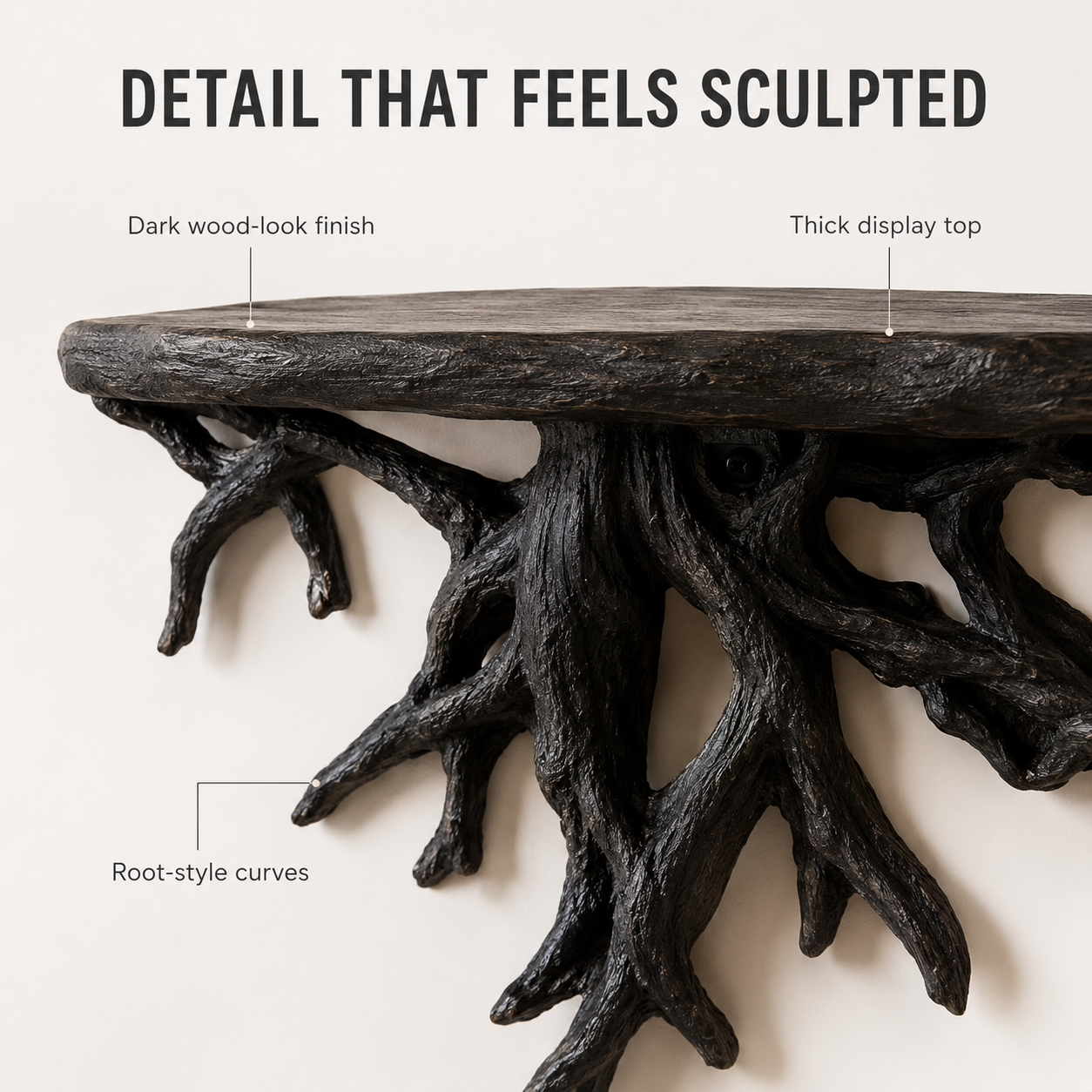 Tree Root Wall Shelf | Rustic Plant Display Rack | Boho Wall Mounted Shelf | Driftwood Style Decor Storage