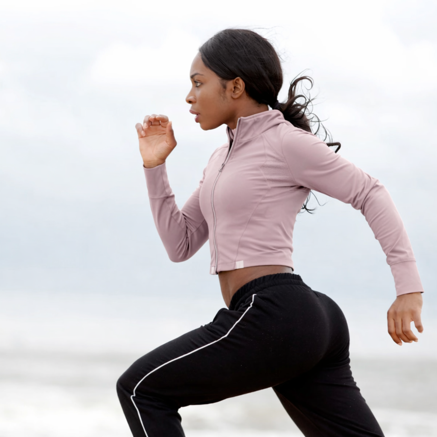 Women’s Zip Up Workout Jacket | Slim Fit Yoga Running Fitness Top