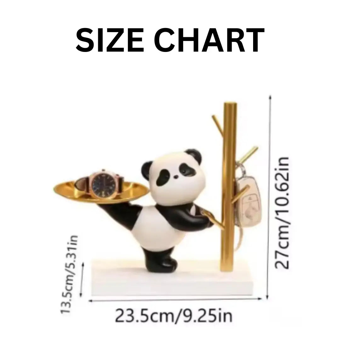 Panda Jewelry Tray & Ring Holder – Cute Gold Key Catchall Dish Jumartins