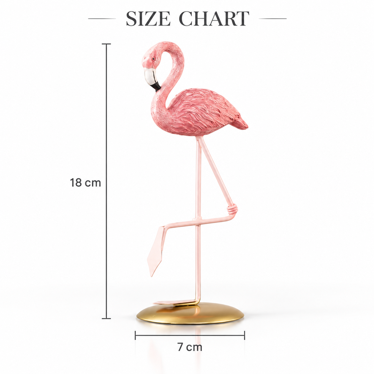 Pink Flamingo Resin Figurine Desk Ornament | Flamingo Table Decor | Living Room Desktop Accent | Cute Home Decoration