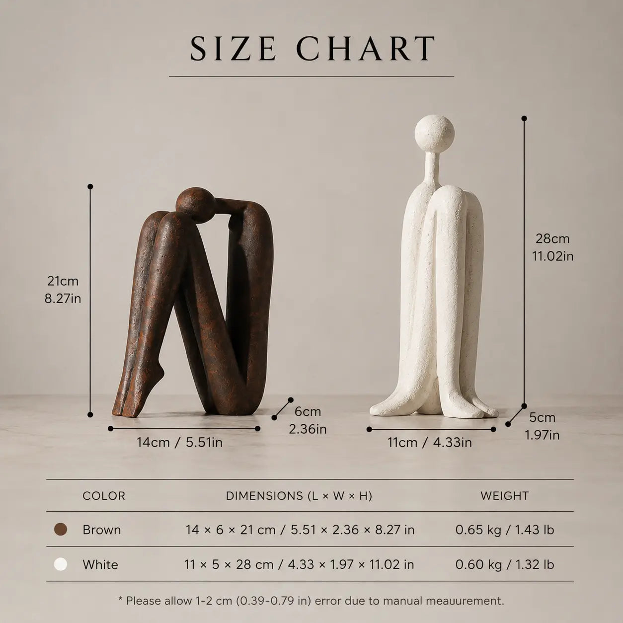 Abstract Figure Sculpture for Modern Minimalist Styling Jumartins