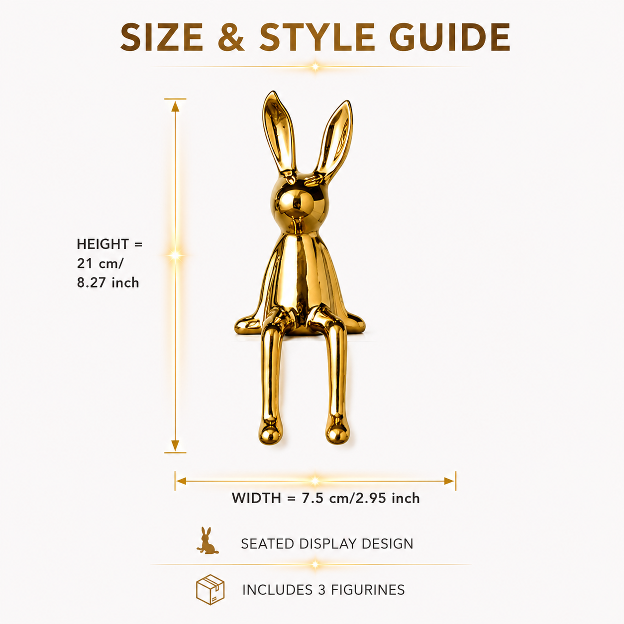 Ceramic Rabbit Figurine for Stylish Modern Home Styling Jumartins