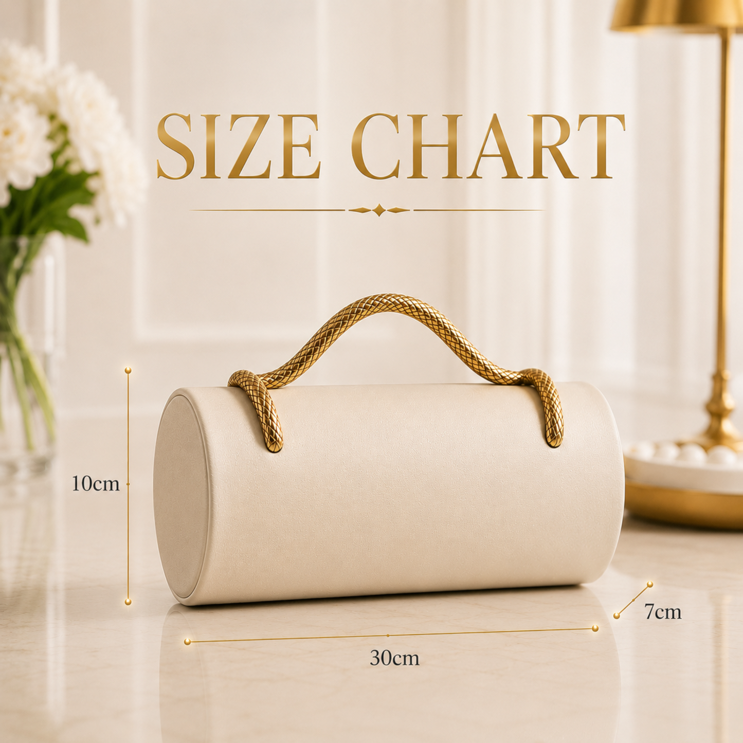 Luxury Ivory Cylinder Clutch Bag for Women | Elegant Minimalist Evening Purse with Rope Handle | Quiet Luxury Handbag