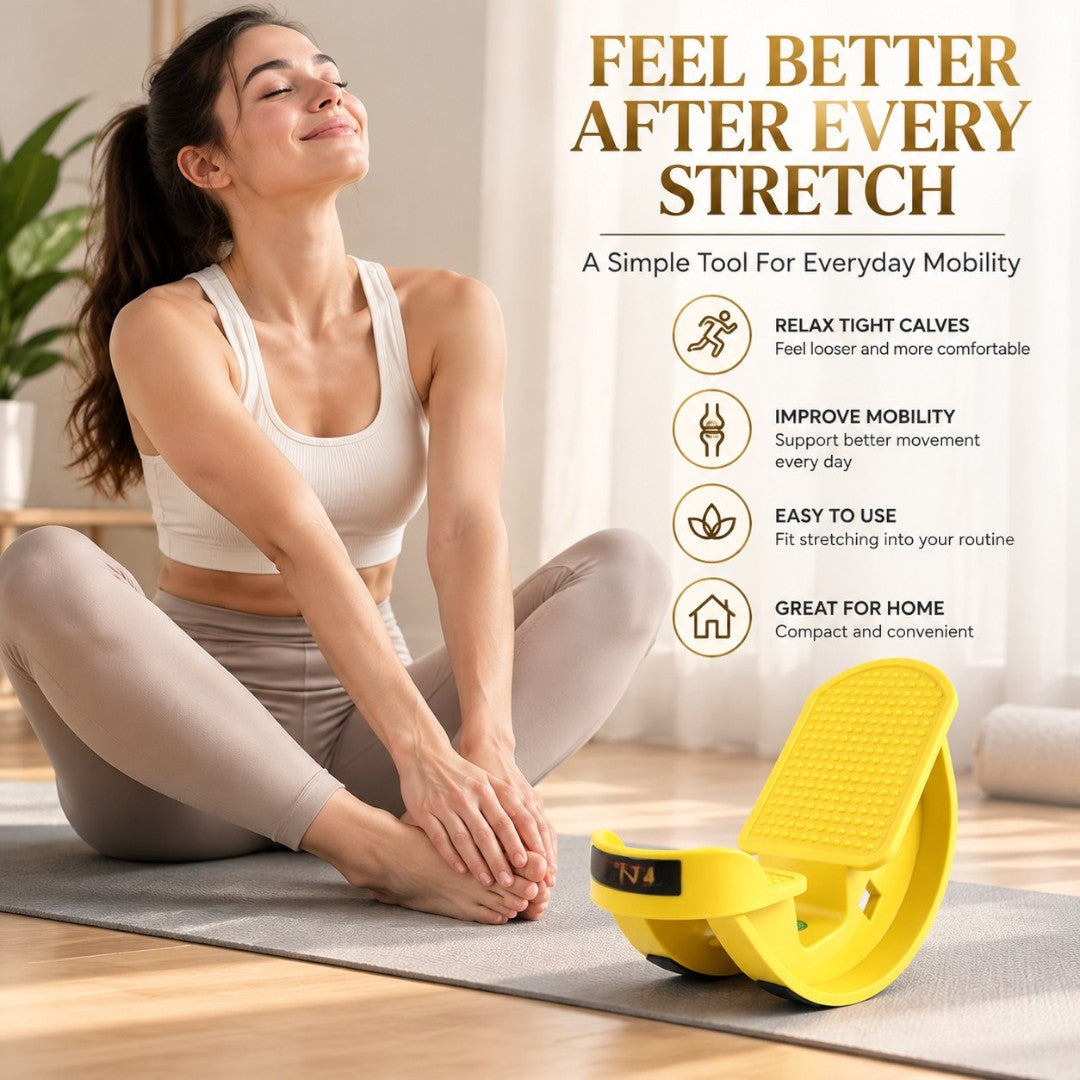 Calf Stretcher Rocker | Foot Stretching Board | Ankle Mobility Trainer | Lower Leg Stretching Tool | Home Fitness Equipment