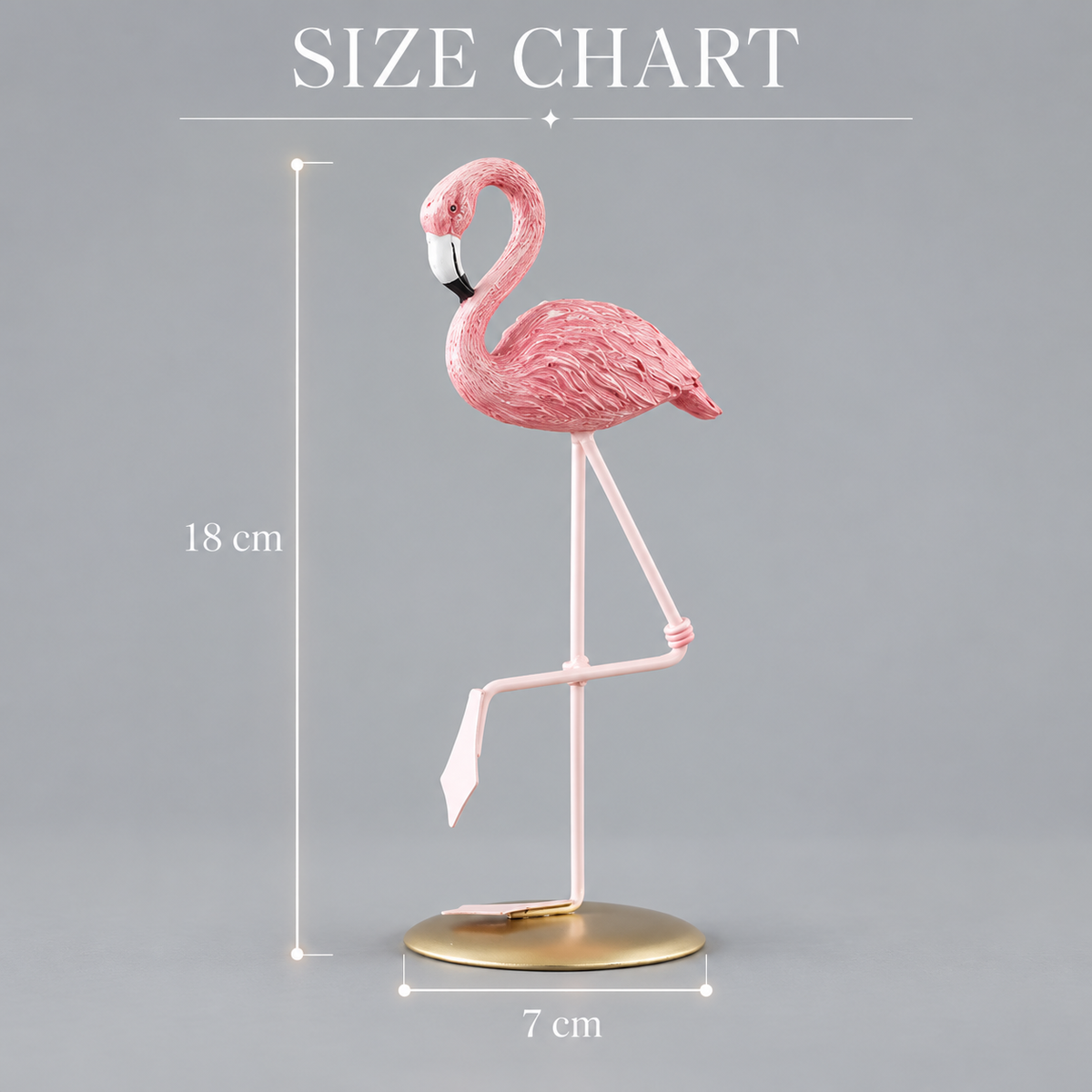 Pink Flamingo Resin Figurine Desk Ornament | Flamingo Table Decor | Living Room Desktop Accent | Cute Home Decoration