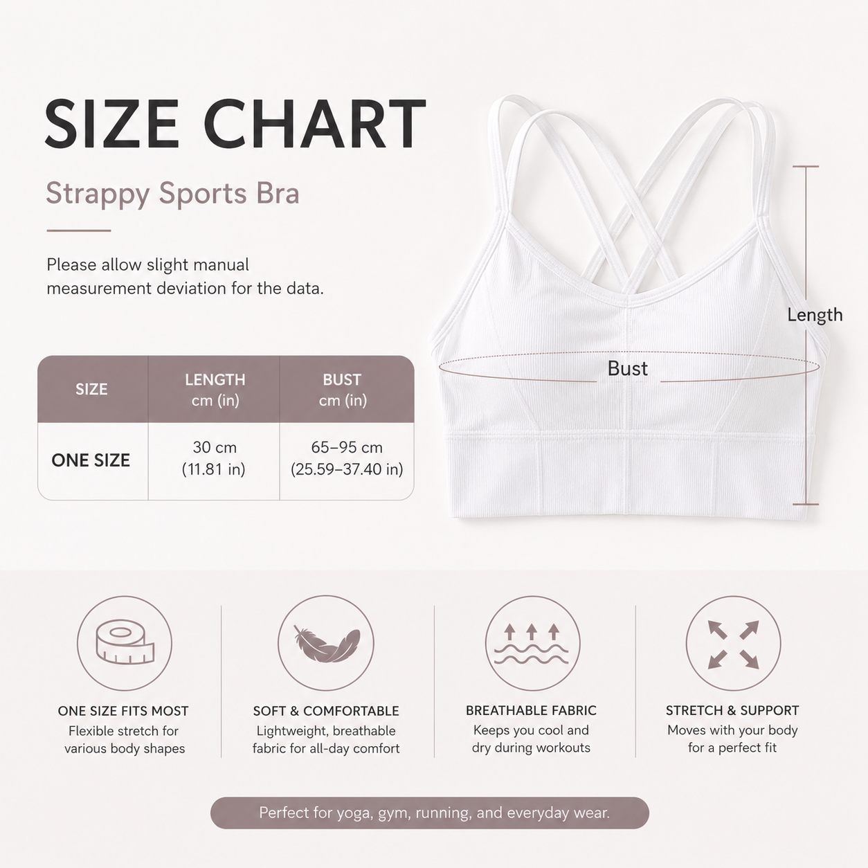Women Cross Back Sports Bra | White Yoga Crop Top | Strappy Workout Bra | Ribbed Fitness Tank For Gym