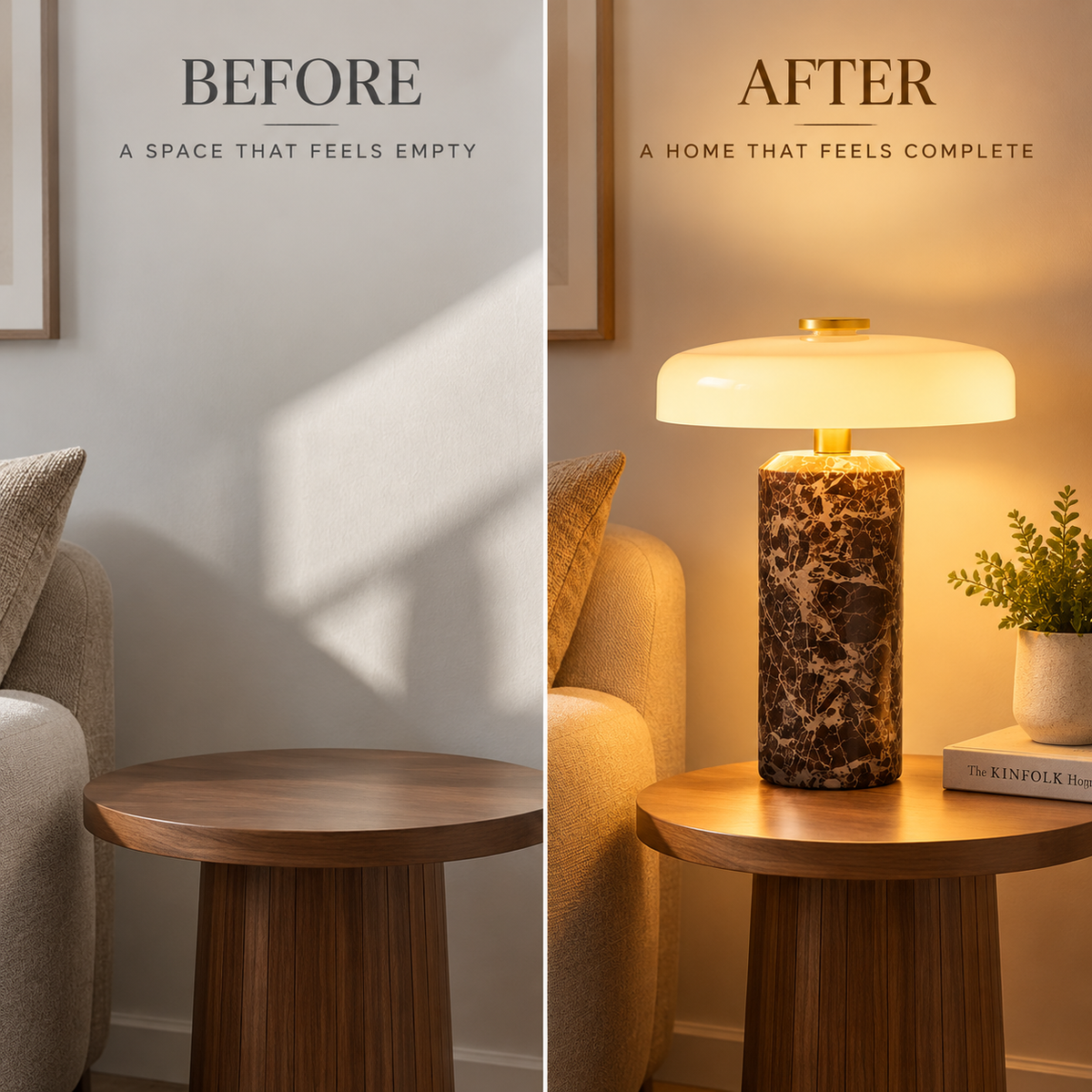 Rechargeable Marble Glass Table Lamp LED Desk Light Modern Home Decor Lighting For Living Room Bedroom Study