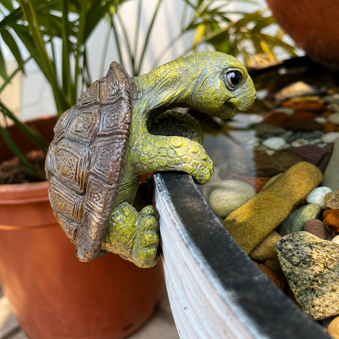Lifelike Miniature Turtle Ornaments – Garden & Aquarium Decoration