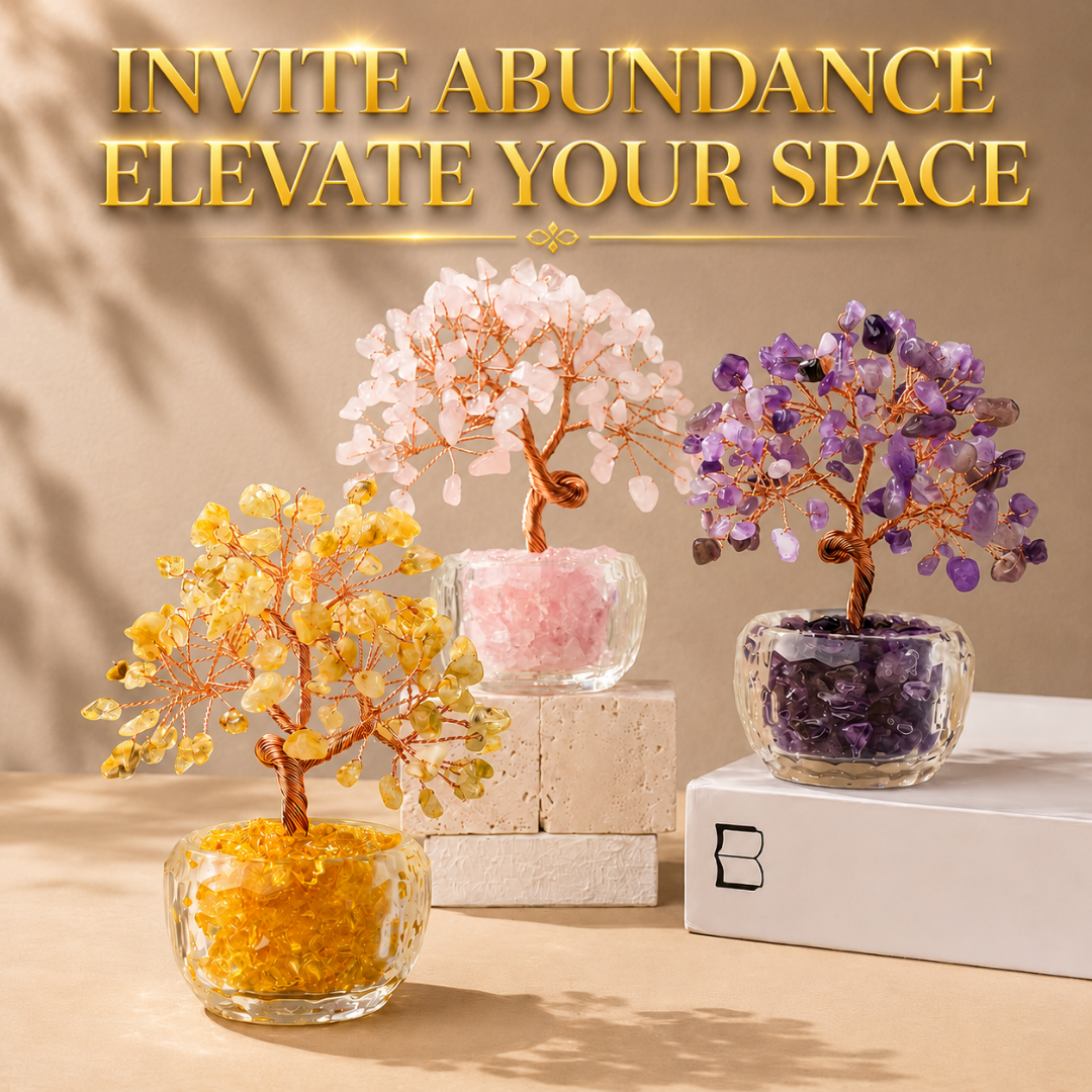 Citrine Crystal Money Tree – Abundance Bowl Feng Shui Decor