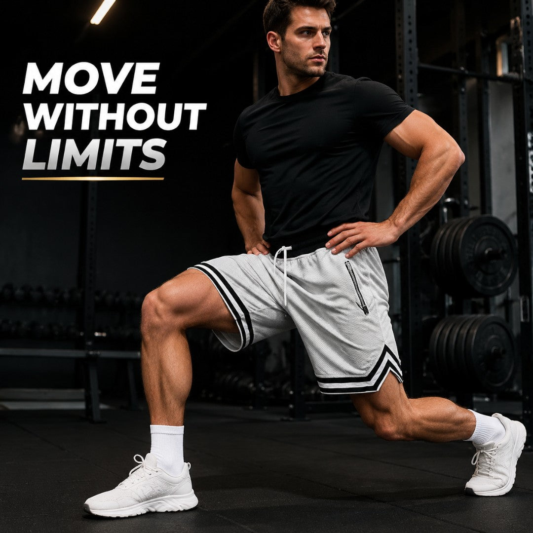 Men Athletic Shorts | Zipper Pocket Gym Shorts | Breathable Quick Dry Sportswear | Drawstring Training Shorts | Casual Workout Summer Wear