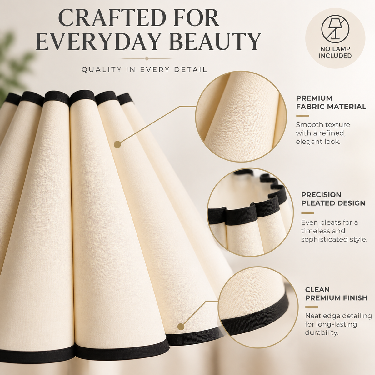 Fabric Petal Lampshade | E26 E27 Lamp Shade Replacement | Table Floor Ceiling Lamp Cover | Pleated Light Fixture Decor