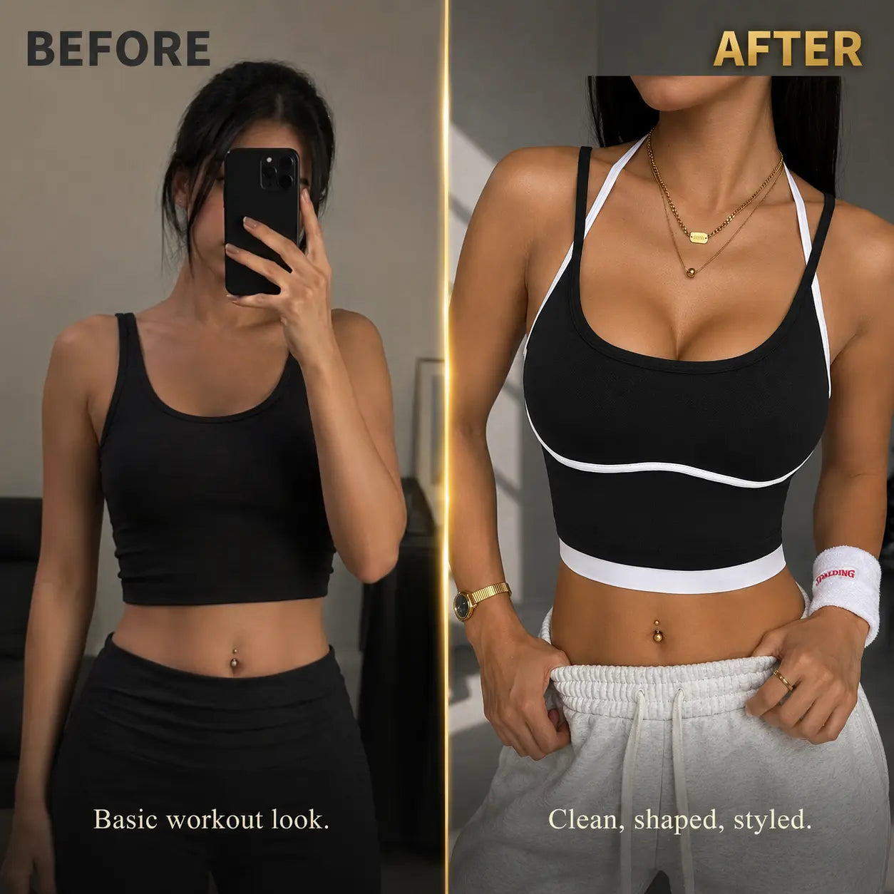 Colorblock Halter Sports Crop Top | Contrast Trim Fitness Vest | Scoop Neck Workout Tank | Running Yoga Gym Wear Jumartins