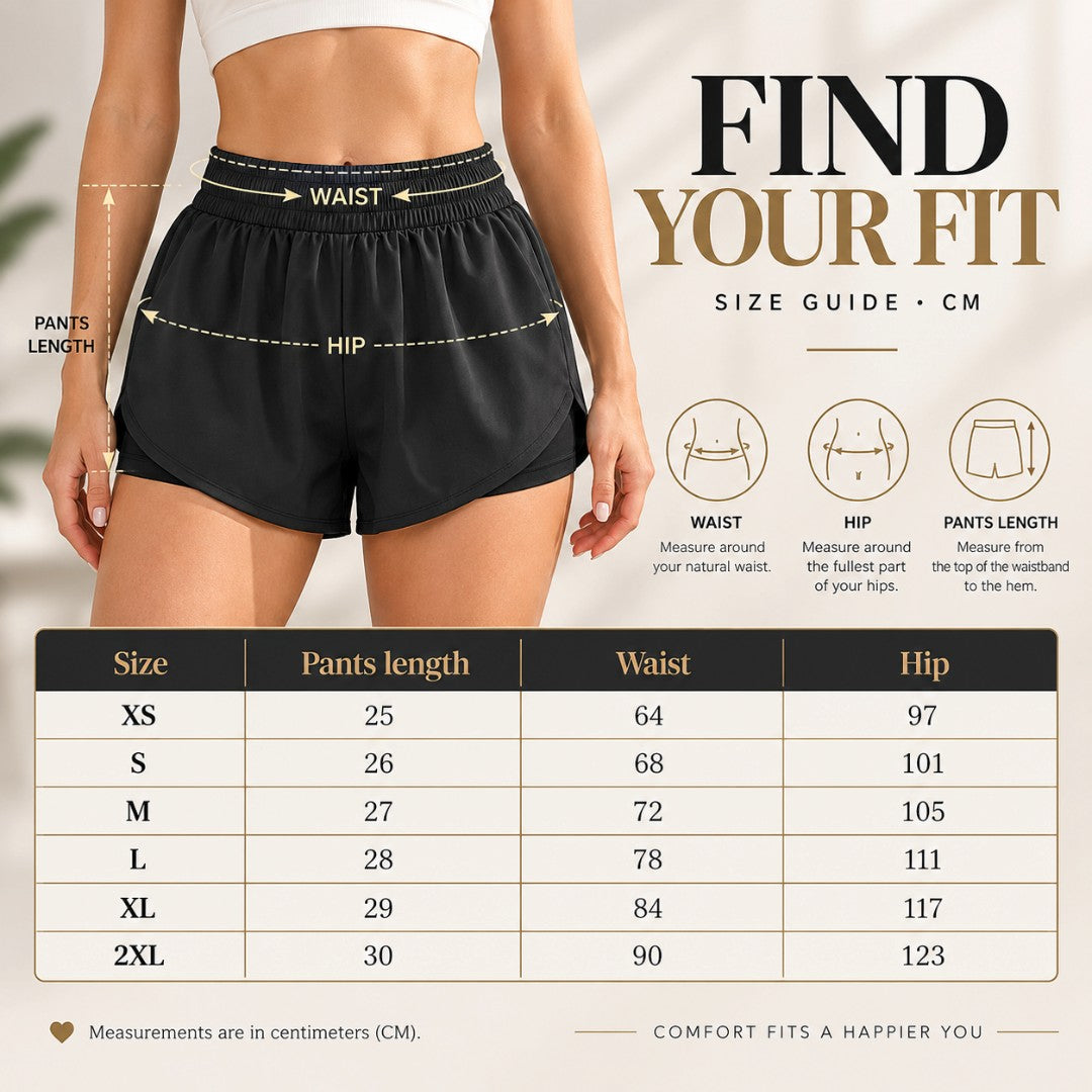 Womens Flowy Running Shorts | Layered Workout Bottoms | Yoga Gym Fitness Casual Sportswear