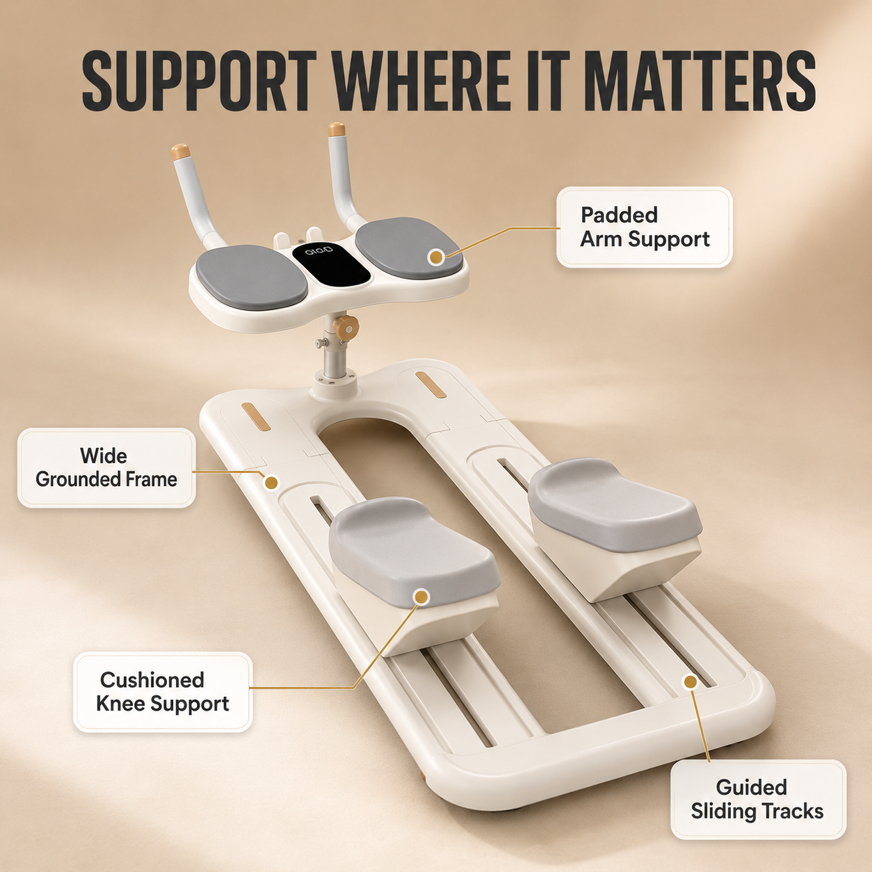 Home Abdominal Trainer | Sliding Knee Exercise Machine | Mountain Climber Workout Device | Compact Indoor Fitness Equipment