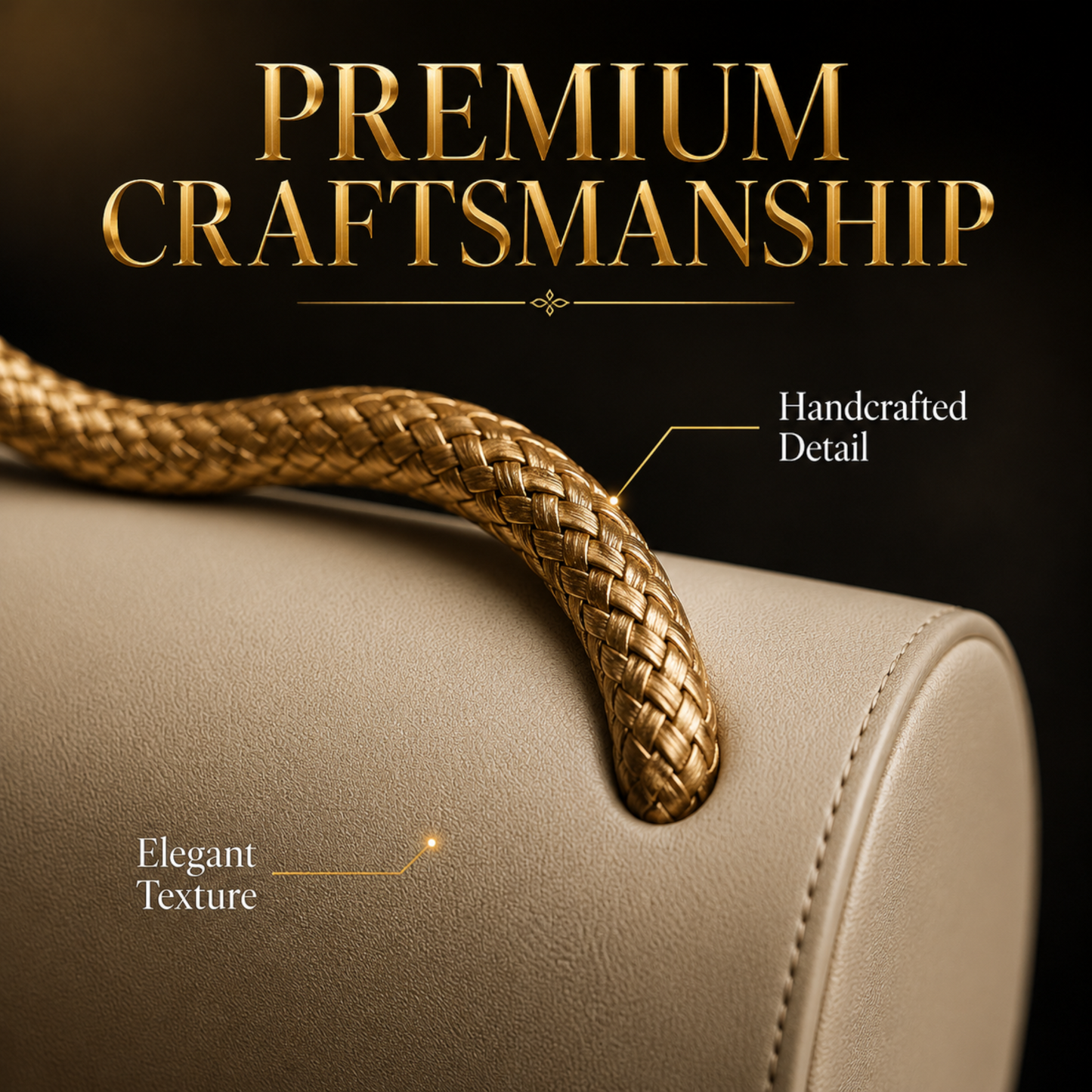 Luxury Ivory Cylinder Clutch Bag for Women | Elegant Minimalist Evening Purse with Rope Handle | Quiet Luxury Handbag