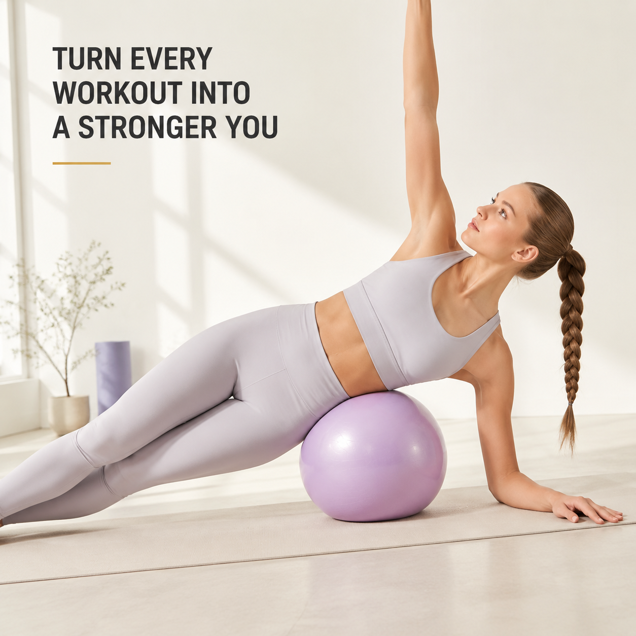 Mini Pilates Fitness Ball | Yoga Workout Exercise Ball | Core Balance Training Ball | Leg And Hip Sculpting Exercise