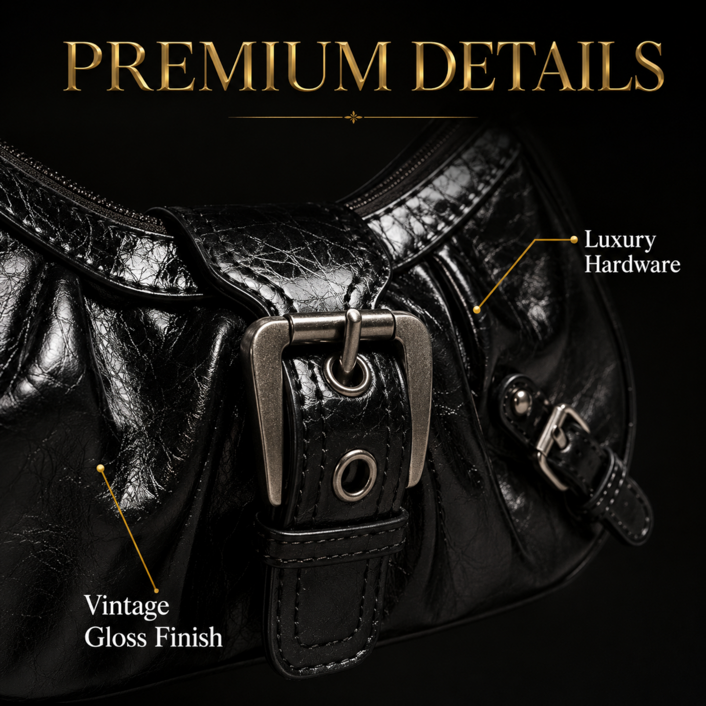 Y2K Vintage Leather Shoulder Bag for Women | Maillard Style Retro Armpit Handbag | Designer Inspired Saddle Purse