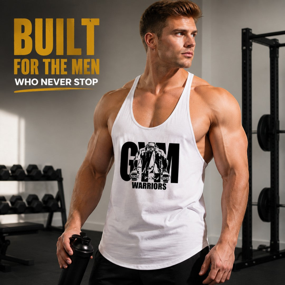 Men Gym Tank Top | Bodybuilding Y Back Sleeveless Shirt | Fitness Workout Muscle Vest | Breathable Athletic Training Wear