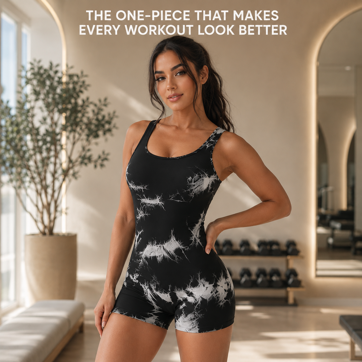 Backless Yoga Jumpsuit Women | U Neck Sleeveless Stretch Sports Romper Fitness Bodysuit for Pilates Workout Style