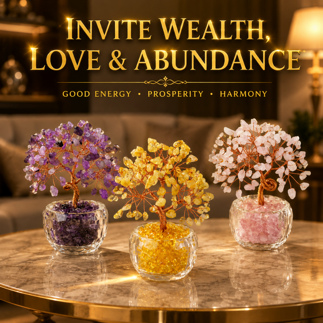 Citrine Crystal Money Tree – Abundance Bowl Feng Shui Decor