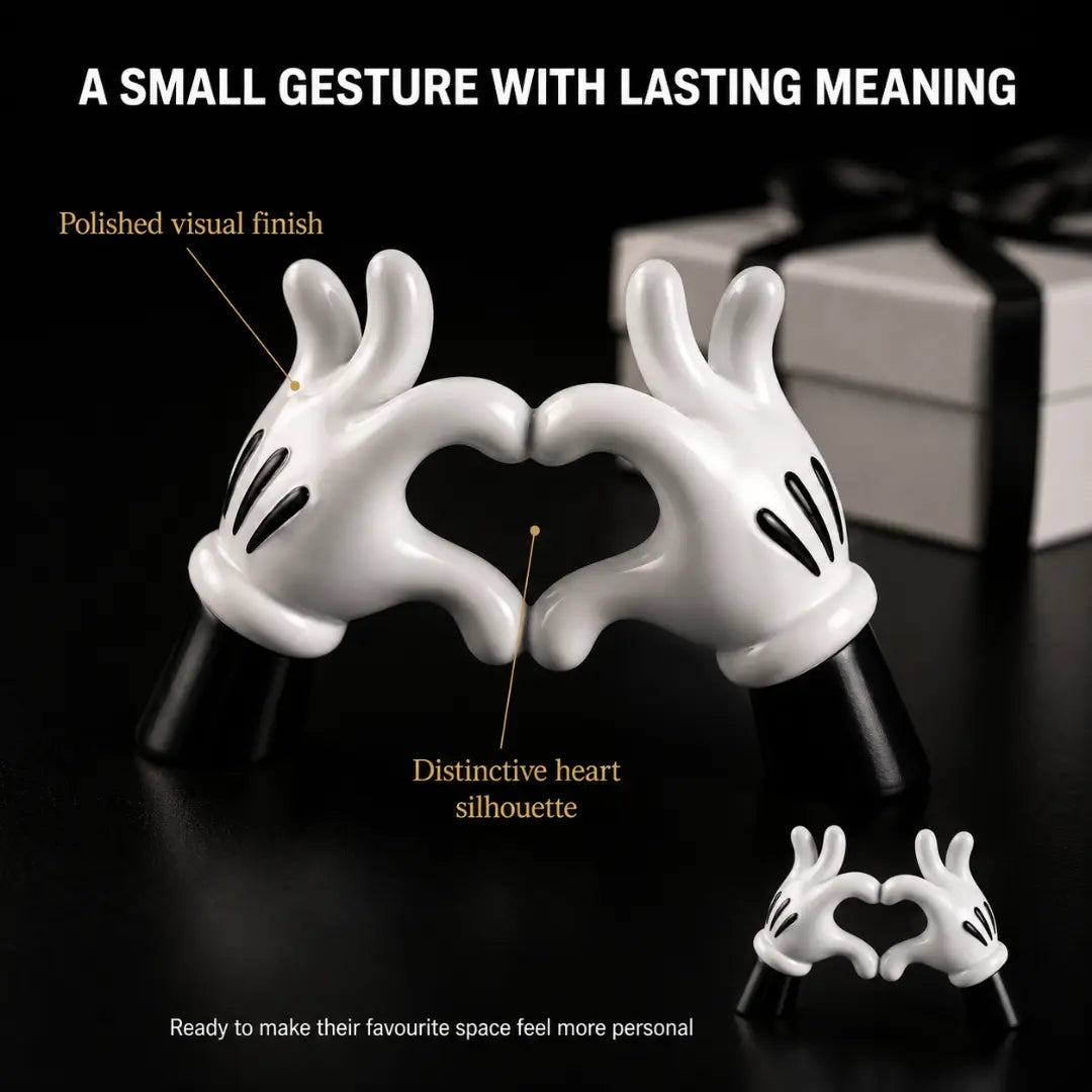 Heart Hands Decor, Romantic Couple Ornament, White Love Figurine, Modern Shelf Accent, Anniversary Gift Decor, Cute Desk Decoration Jumartins