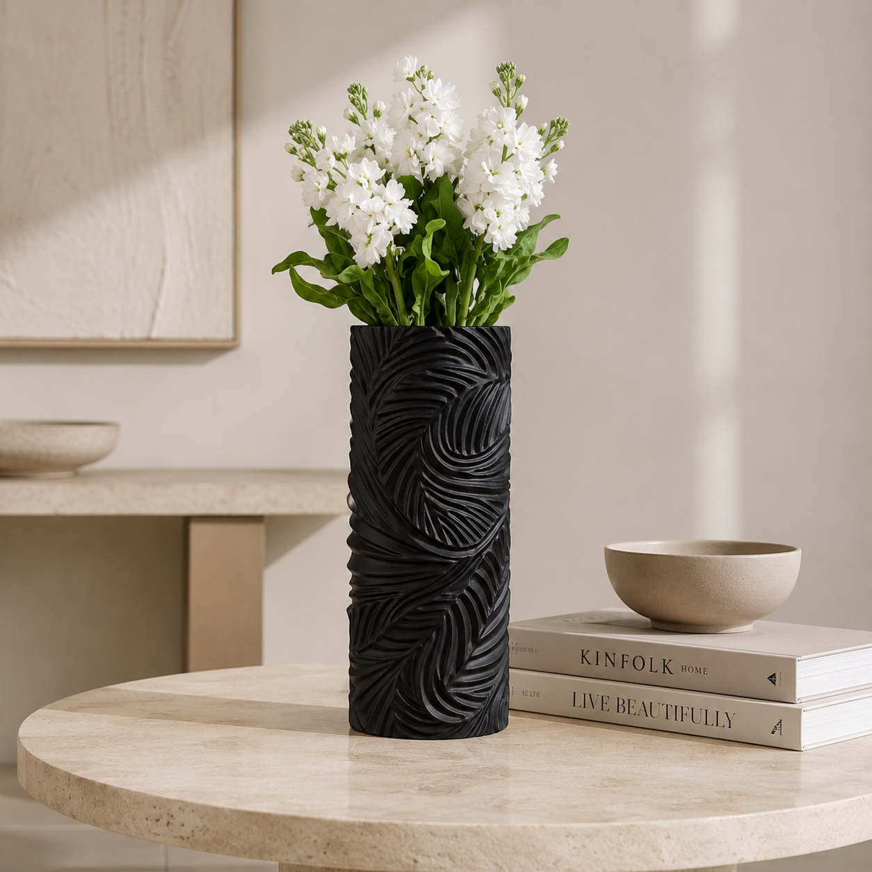 Sculptural Decorative Vase | Spiral Pattern Centerpiece | Wedding Table Decor | Living Room Accent | Office Shelf Decoration
