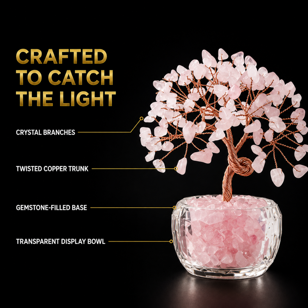 Citrine Crystal Money Tree – Abundance Bowl Feng Shui Decor