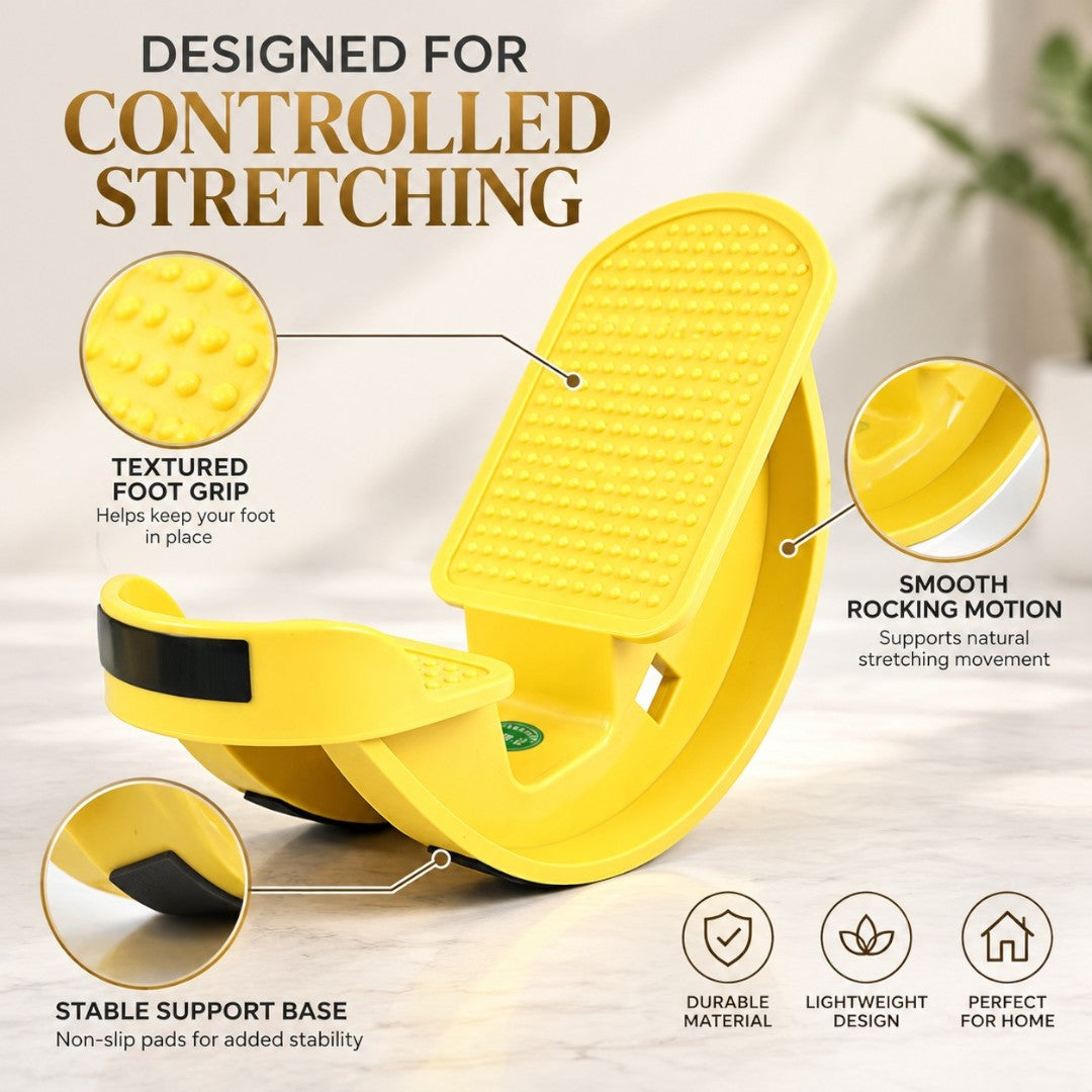 Calf Stretcher Rocker | Foot Stretching Board | Ankle Mobility Trainer | Lower Leg Stretching Tool | Home Fitness Equipment
