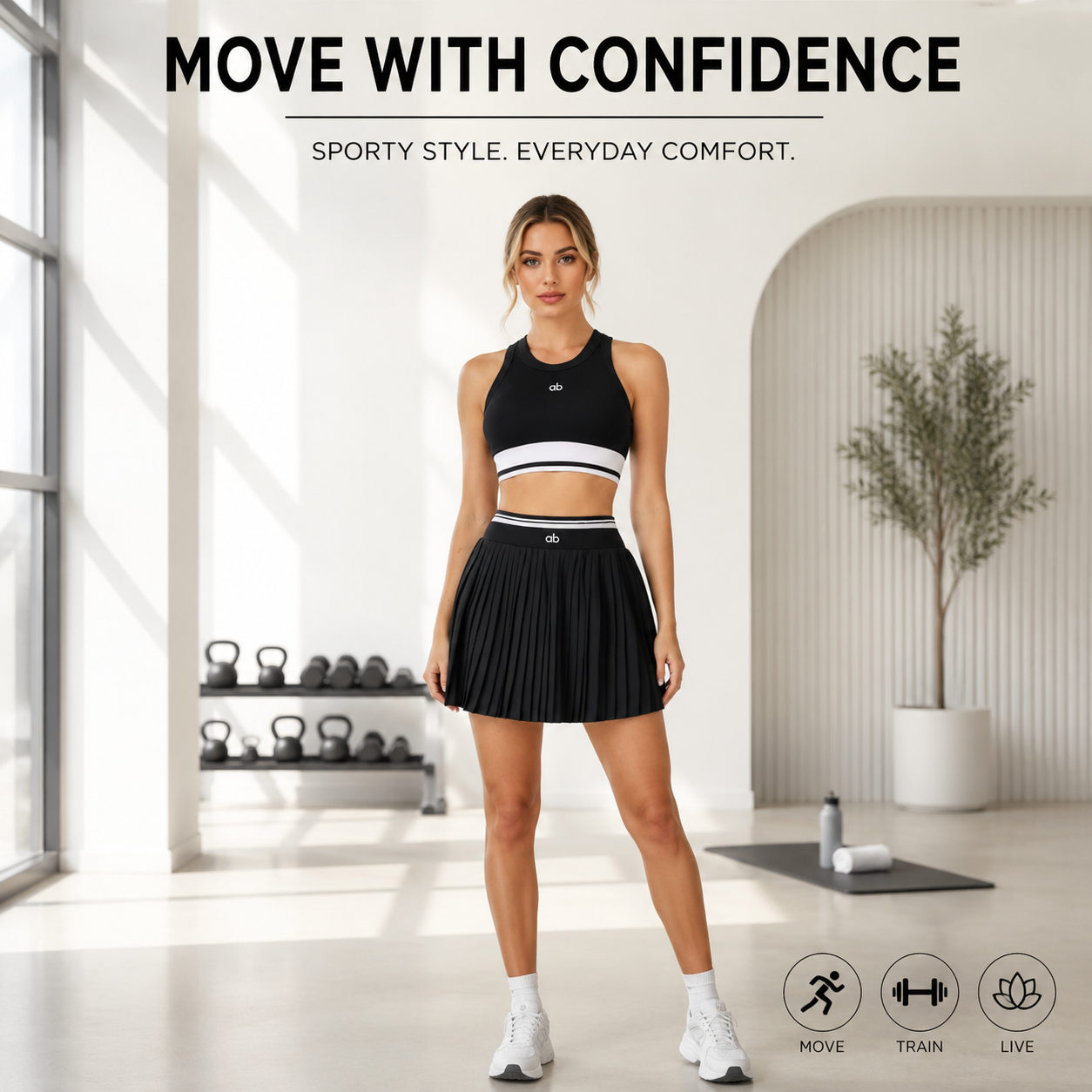 Yoga Skirt Set Women | Workout Two Piece Outfit | Fitness Yoga Wear Set | Running Exercise Clothing | Short Skirt Athletic Outfit