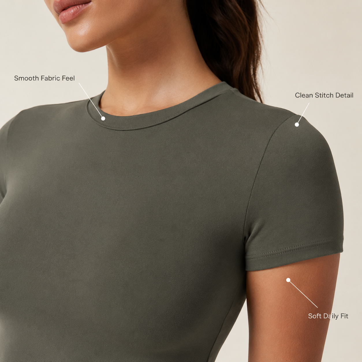 Women Short Sleeve Workout Top | Fitted Crew Neck Yoga Shirt | Stretch Running Tee for Gym and Daily Wear