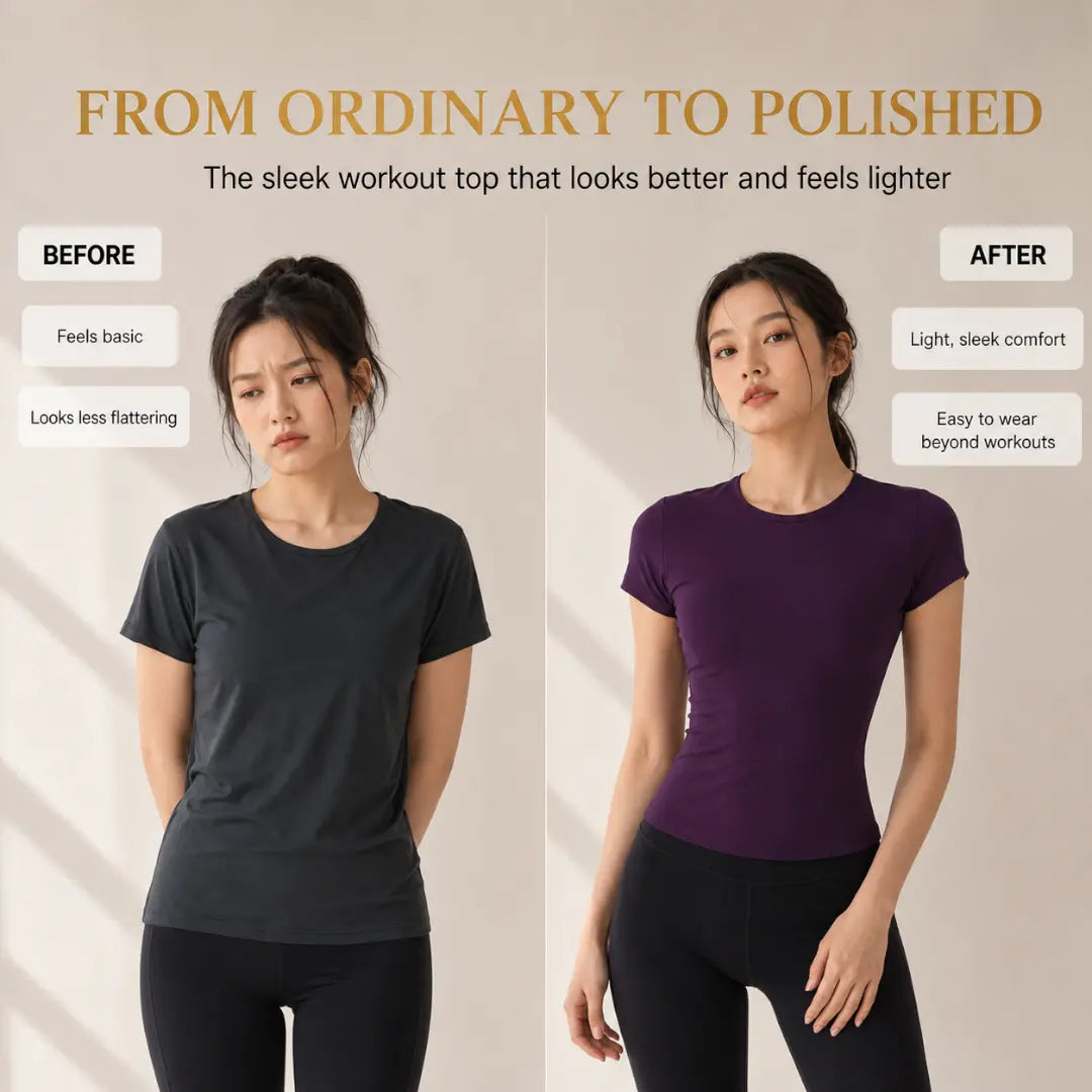 Women’s Fitted Workout Tee | Quick Dry Yoga Top | Short Sleeve Running Shirt | Gym Exercise Clothing Jumartins