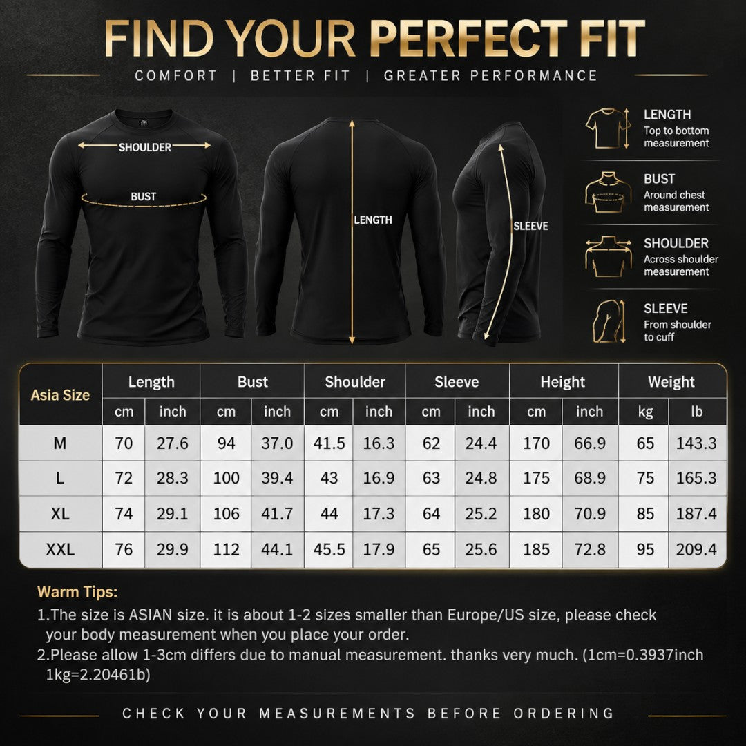 Slim Fit Mens Long Sleeve Shirt | Athletic Workout Top | Cotton Fitness Training Tee | Bodybuilding Gym Wear | Casual Sports Shirt