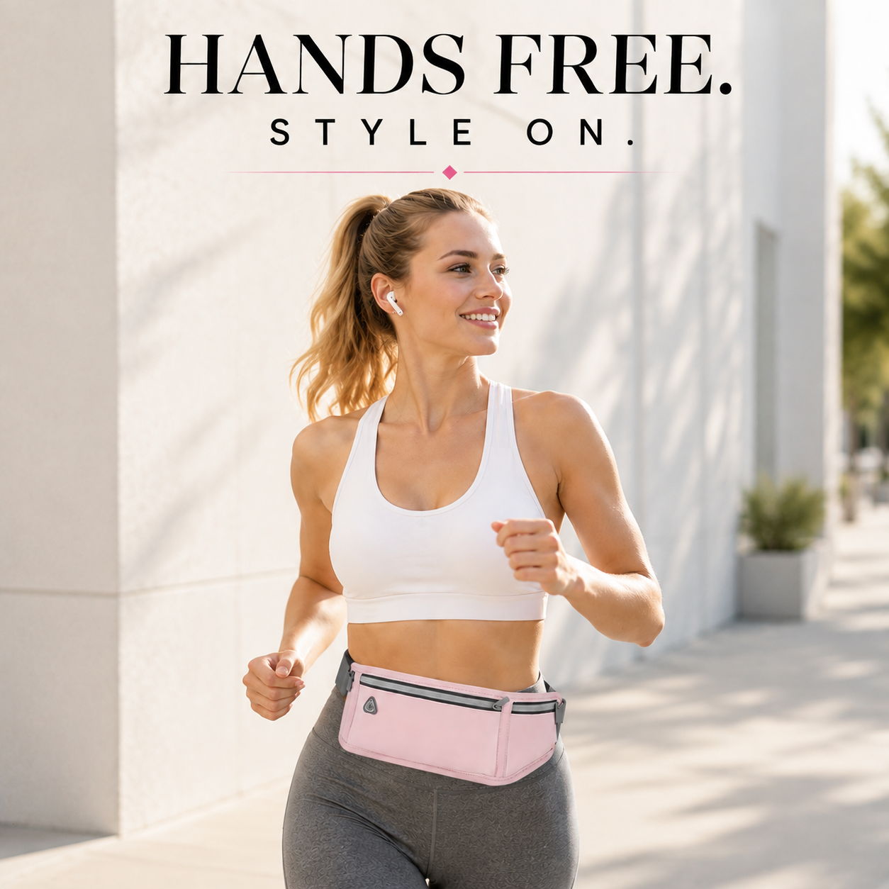 Running Waist Pack | Slim Sport Belt Bag | Portable Fanny Pack | Adjustable Strap Bag | Travel Walking Pouch | Daily Carry Bag