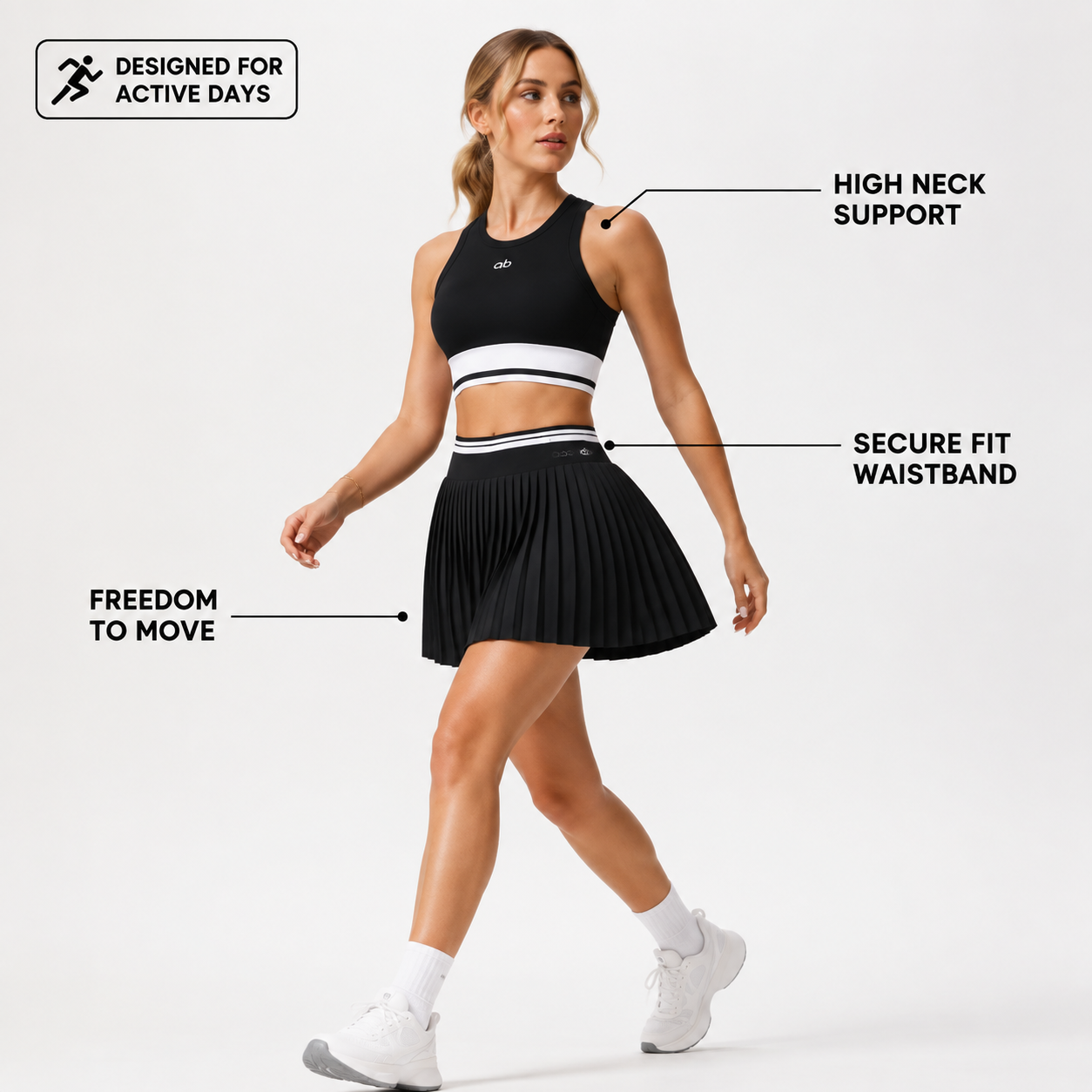 Yoga Skirt Set Women | Workout Two Piece Outfit | Fitness Yoga Wear Set | Running Exercise Clothing | Short Skirt Athletic Outfit