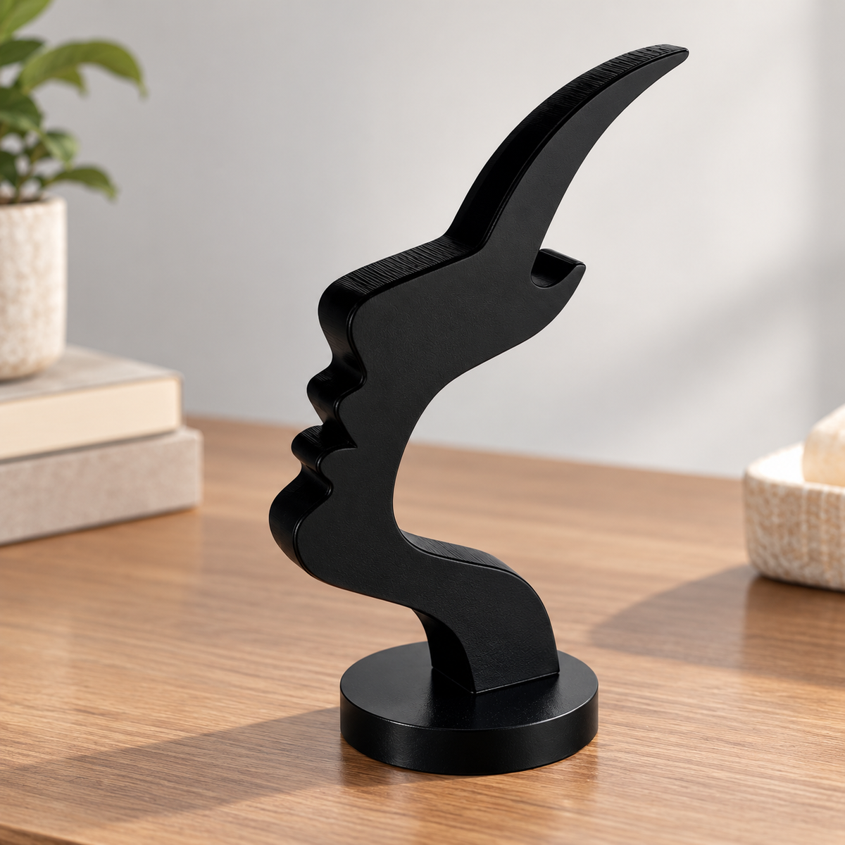 Sculptural Eyeglasses Holder Stand | Face Profile Sunglasses Display | Desk Eyewear Organizer | Modern Table Decor