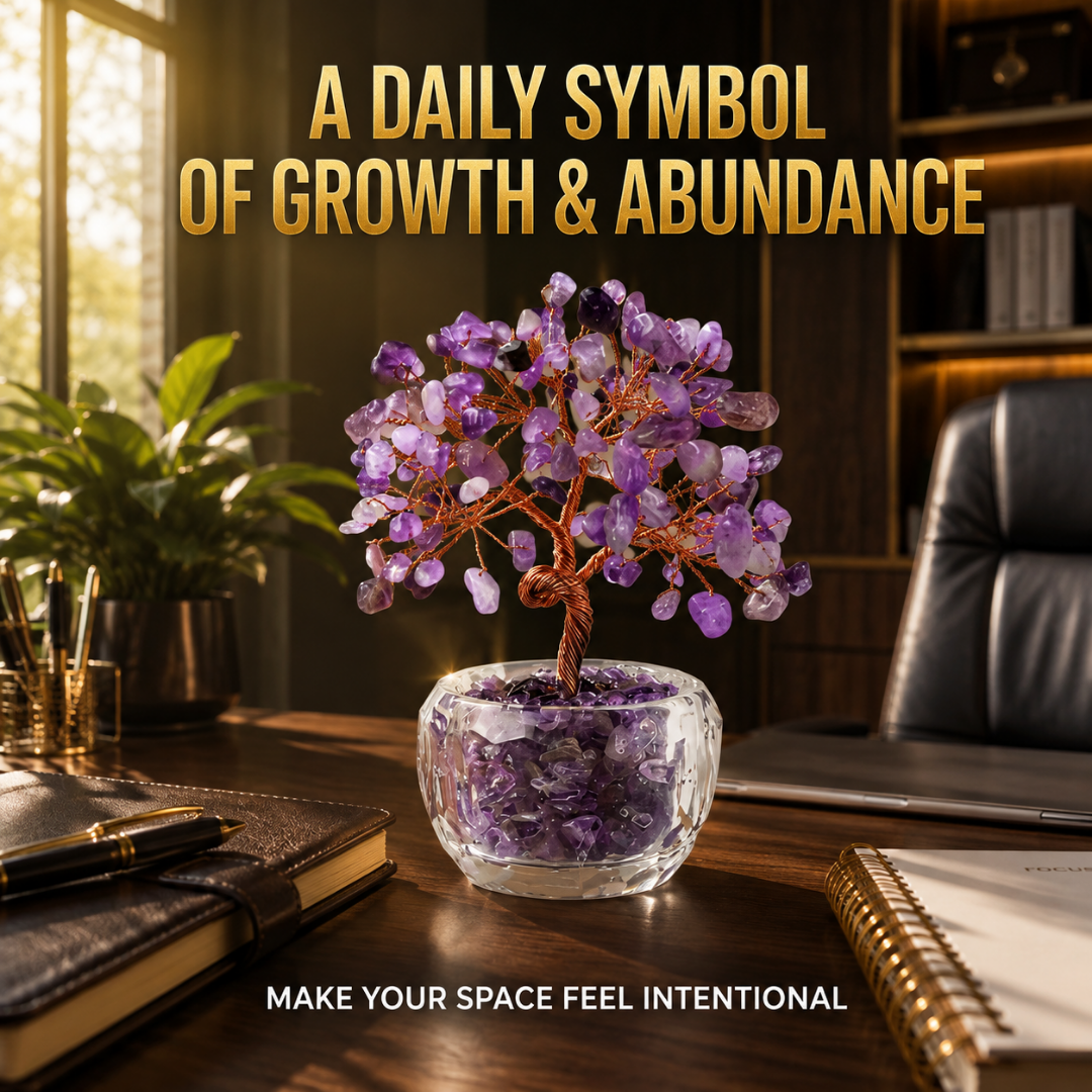 Citrine Crystal Money Tree – Abundance Bowl Feng Shui Decor