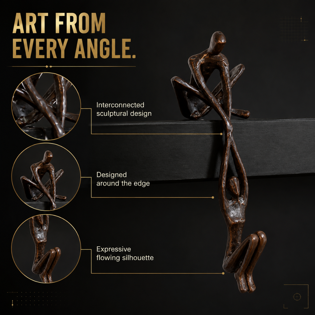 Dancing Couple Resin Statue – Man Lifting Woman Romantic Sculpture Decor