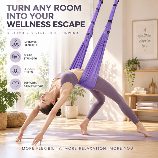 Aerial Yoga Rope Swing | Home Yoga Stretching Support | Fitness Exercise Rope | Yoga Training Equipment | Relaxation Practice Tool