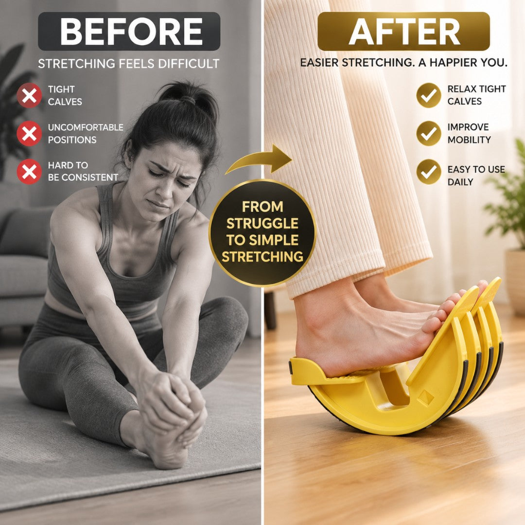 Calf Stretcher Rocker | Foot Stretching Board | Ankle Mobility Trainer | Lower Leg Stretching Tool | Home Fitness Equipment