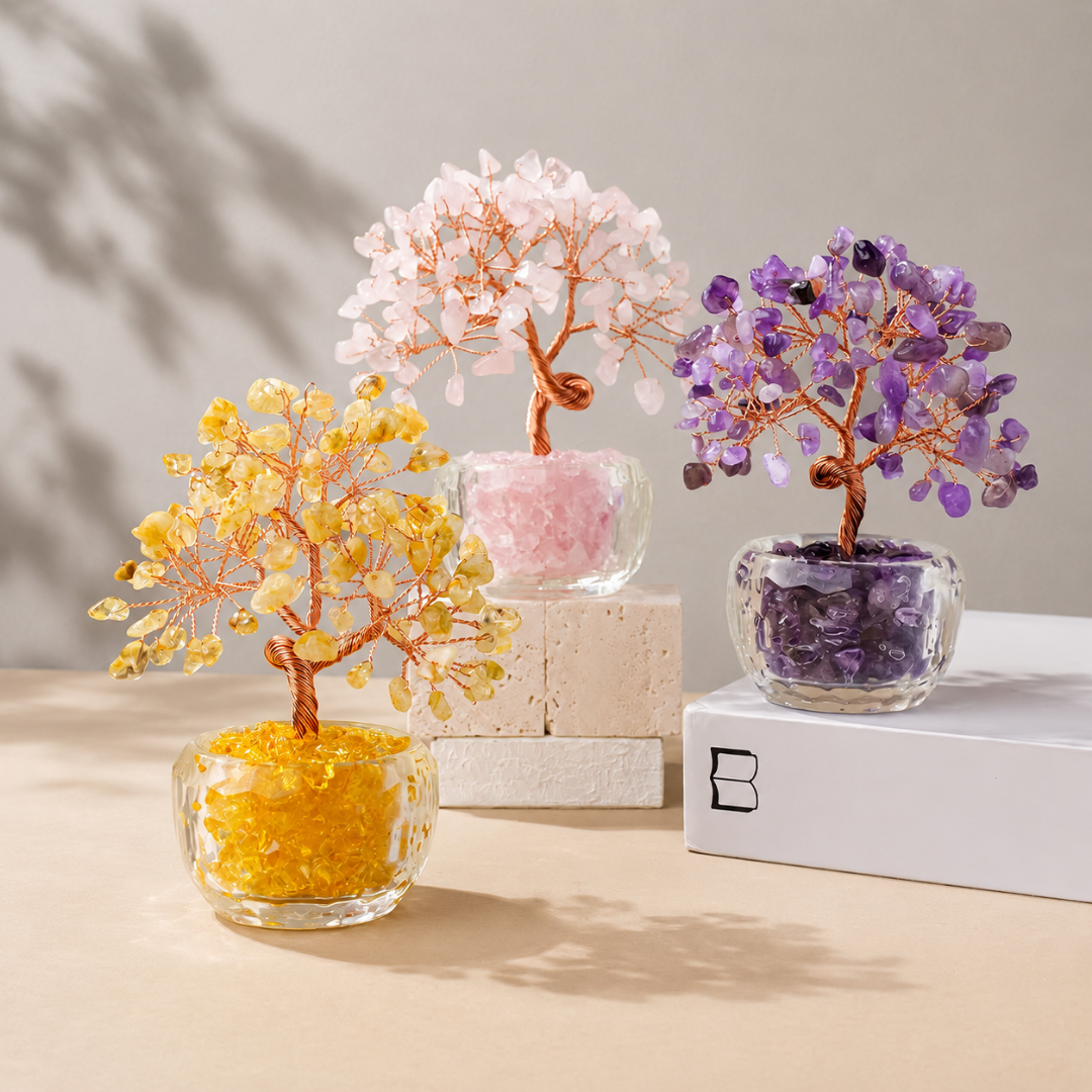 Citrine Crystal Money Tree – Abundance Bowl Feng Shui Decor