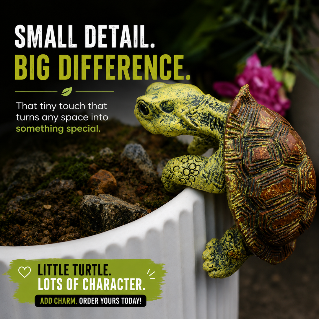 Lifelike Miniature Turtle Ornaments – Garden & Aquarium Decoration