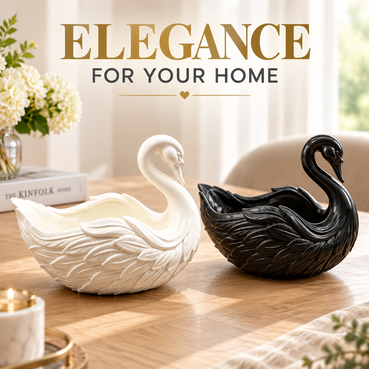 Swan Shaped Storage Tray | Elegant Swan Key Holder Bowl | Decorative Desk Organizer | Home Accent Tray For Jewelry And Small Items