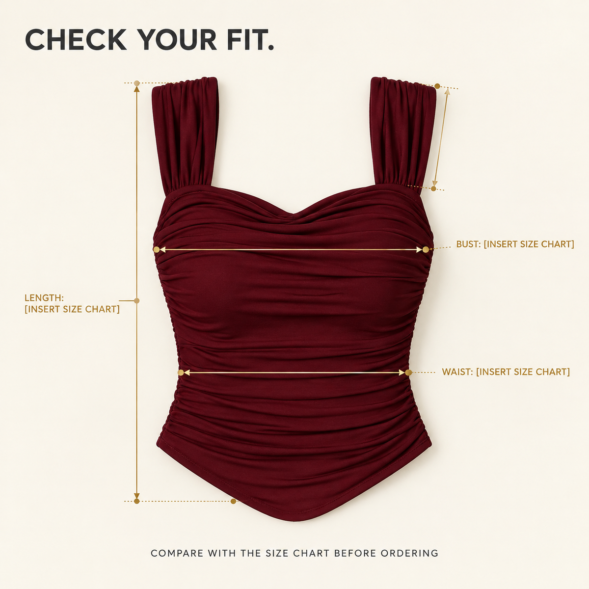 Burgundy Sweetheart Neck Fitted Tank Top with Wide Shoulder Straps